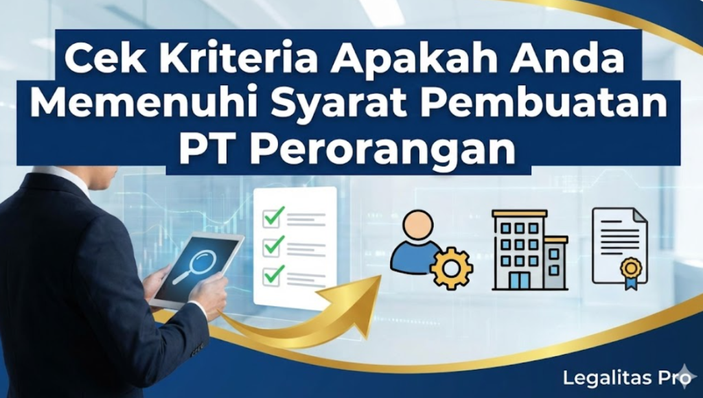 Cek Kriteria Apakah Anda Memenuhi Syarat Pembuatan PT Perorangan