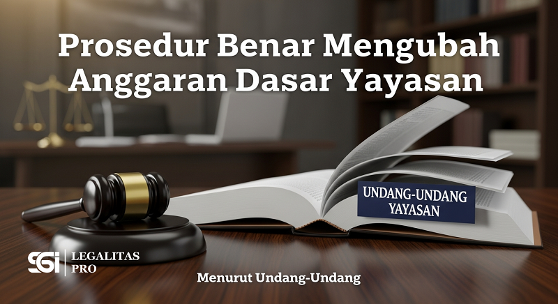 Prosedur Benar Mengubah Anggaran Dasar Yayasan Menurut Undang-Undang